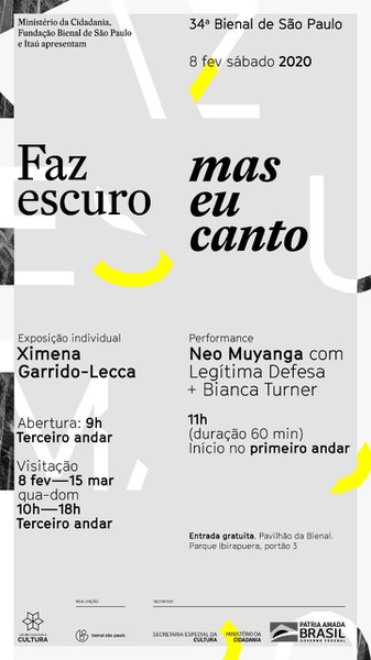 34ª Bienal: 08/02 - Abertura de Exposição + Performance: Neo Muyanga + Ximena Garrido-Lecca