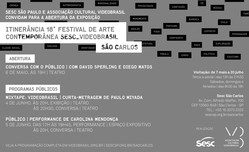 Itinerância 18º Festival Videobrasil — São Carlos