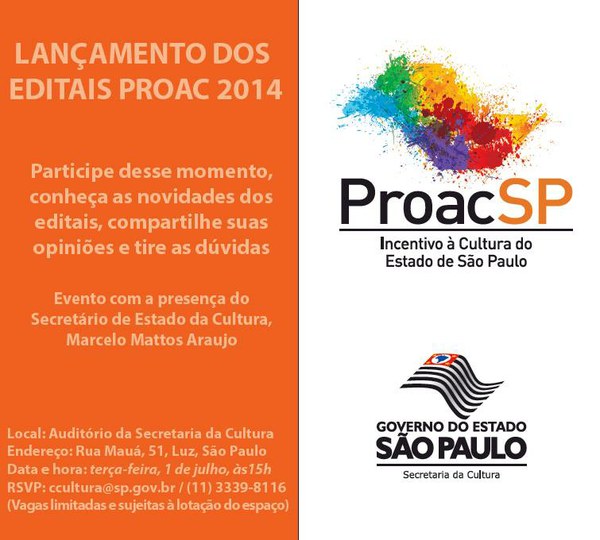Lançamento do Proac Editais 2014