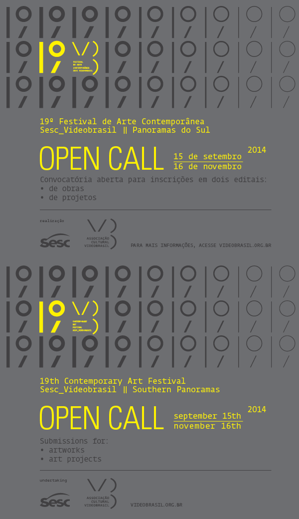 OPEN CALL || 19º Festival de Arte Contemporânea Sesc_Videobrasil || Panoramas do Sul