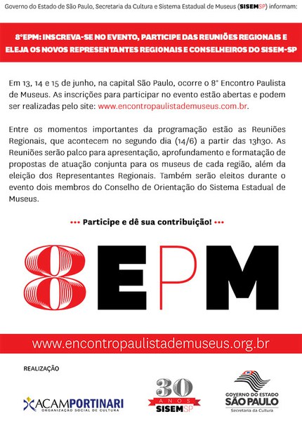 8 Encontro Paulista de museus acontece em Junho