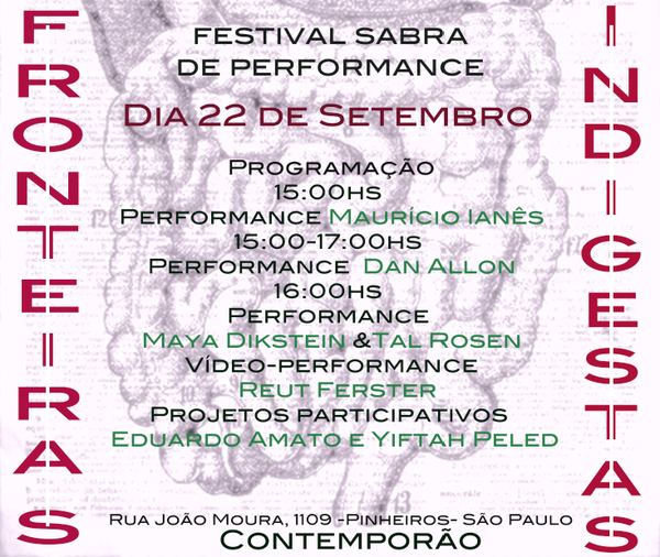 Festival Sabra de Performance - 22/09