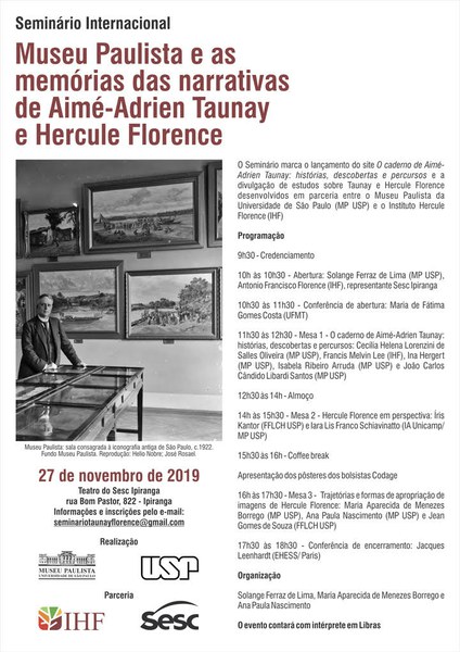 Seminário Internacional - Museu Paulista: Aimé-Adrien Taunay e Hercule Florence