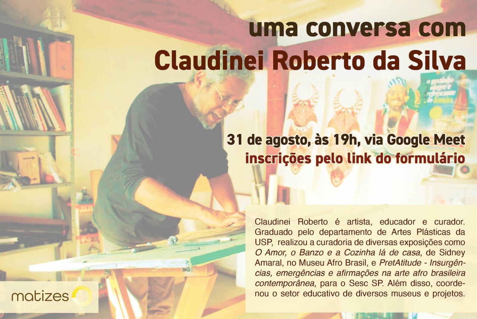 Inscrição para "uma conversa com Claudinei Roberto da  Silva"