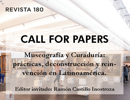 Convocatoria a Call for paper Revista 180 FAAD-UDP