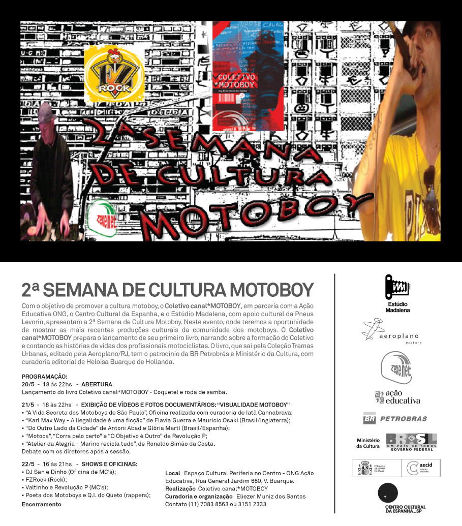 Convite 2ª Semana de Cultura Motoboy