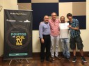 Equipe executiva do Fórum Permanente recebendo o certificado de Ponto de Cultura com o Secretário de Cultura do Estado de São Paulo