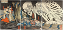 Takiyasha the Witch and the Skeleton Spectre 1844 ukiyo e woodblock triptych by Japanese artist Utagawa Kuniyoshi (1798–1861)