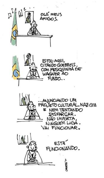 O discurso de Roberto Alvim segundo Laerte Coutinho