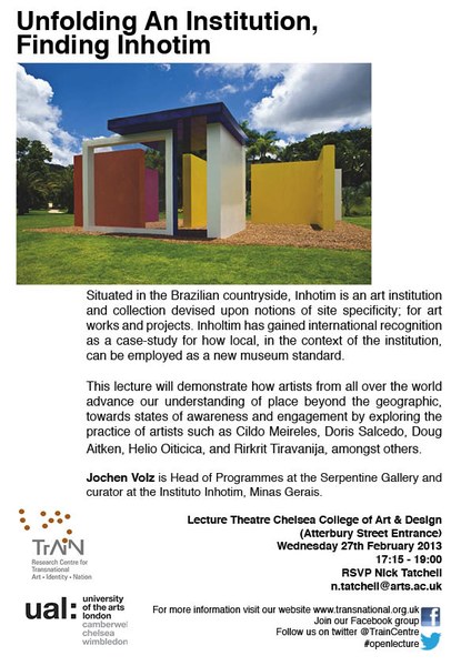 TrAIN Open Lecture | Jochen Volz | Unfolding an Institution, Finding Inhotim