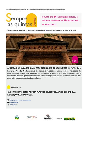 Palestra sobre aplicação da radiação gama para desinfecção de documentos em papel
