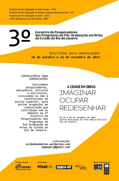 Convocatória - III Encontro de Pesquisadores dos Programas de Pós Graduação Em Artes - RJ