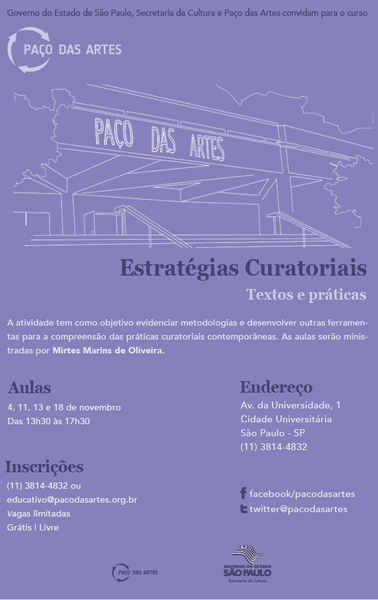 Curso Estratégias Curatoriais Textos e práticas