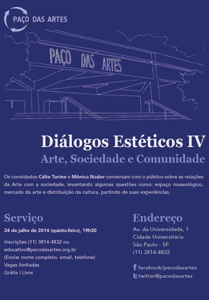 Diálogos Estéticos IV: Arte, Sociedade e Comunidade
