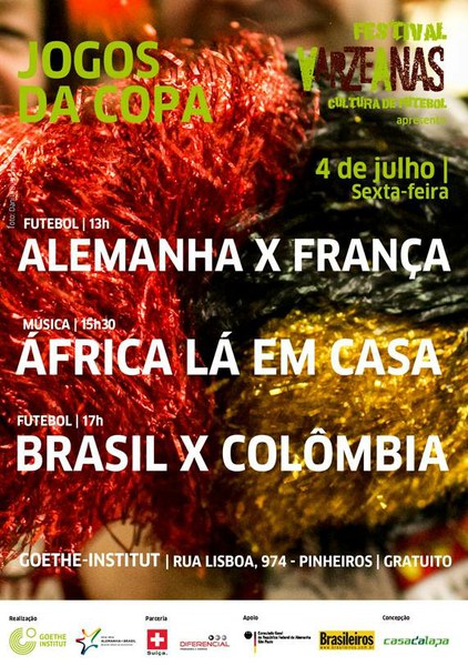 Jogos da Copa no Goethe-Institut dia 4 de Julho