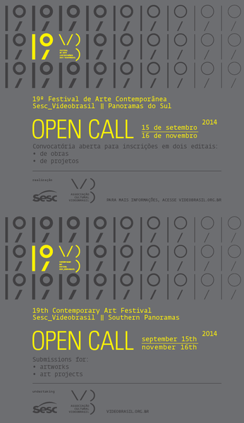 OPEN CALL || 19º Festival de Arte Contemporânea Sesc_Videobrasil || Panoramas do Sul