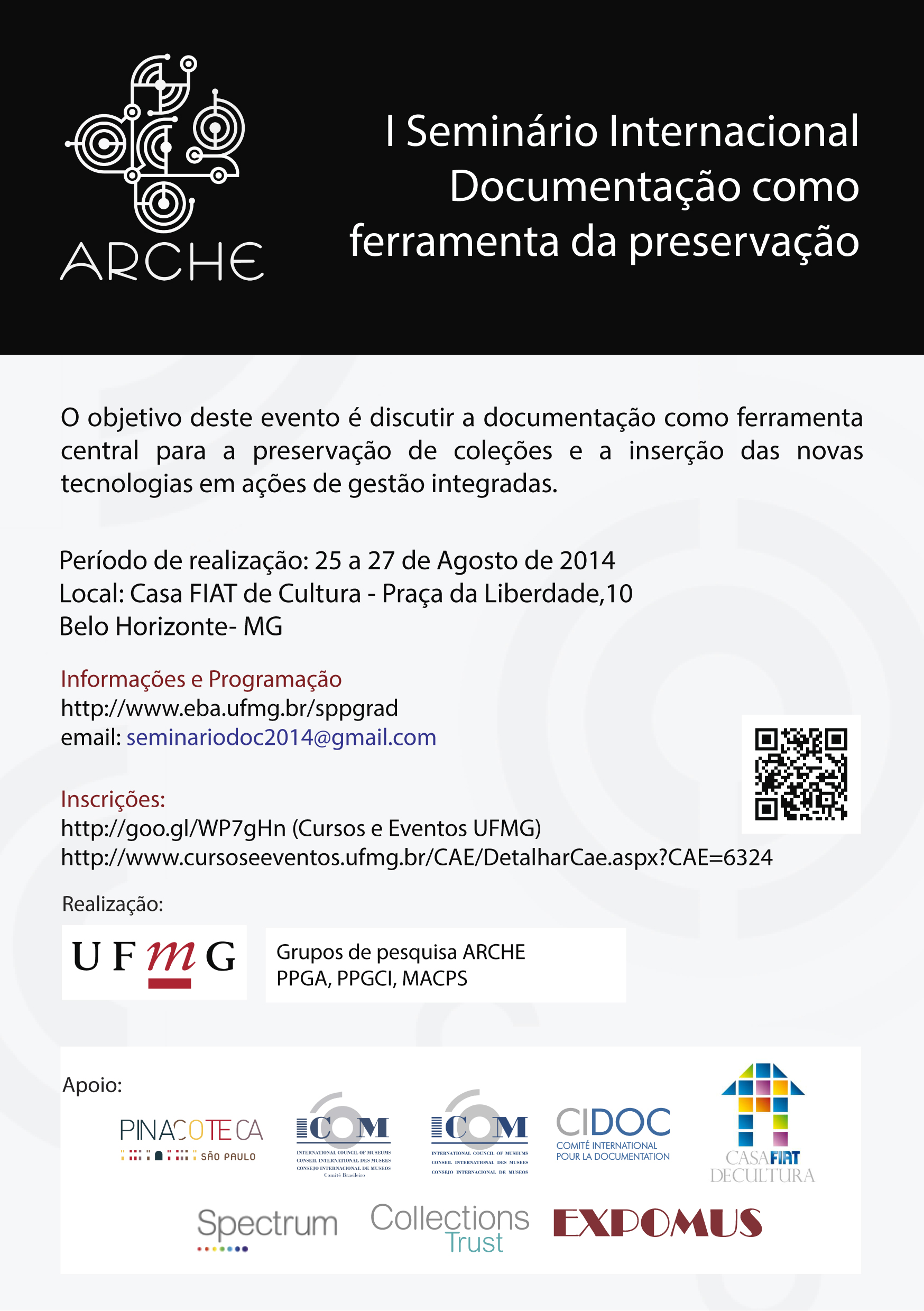 SEMINARIO INTERNACIONAL - DOCUMENTAÇÃO COMO FERRAMENTA DA PRESERVAÇÃO