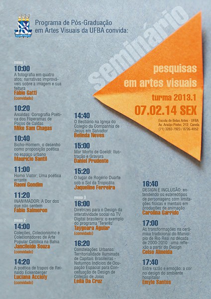 Seminário PESQUISAS EM ARTES VISUAIS. PPGAV-EBA-UFBA