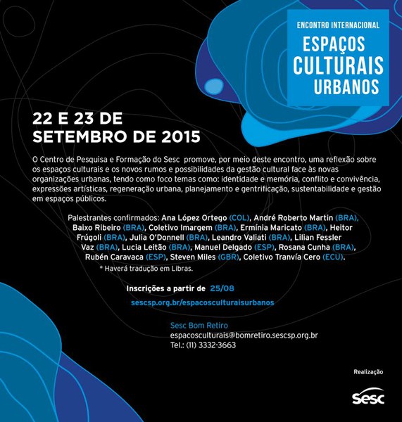  Encontro Internacional Espacos Culturais Urbanos