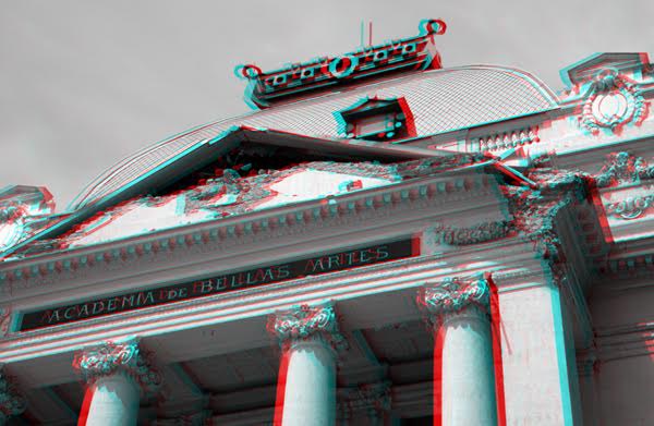 SISMO EN CHILE. EL MUSEO EN RUINAS. 3D Fotografías anaglíficas / anaglyph photographs. 