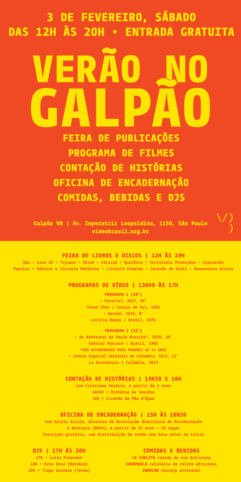 3/FEV (SÁB) >> Verão no Galpão!