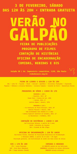 3/FEV (SÁB) >> Verão no Galpão!
