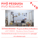 Convocatória Pivô Pesquisa | ÚLTIMAS SEMANAS 