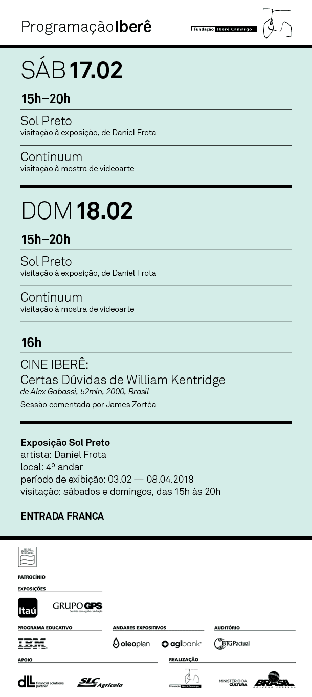 Programação Iberê | 17 e 18 de fevereiro