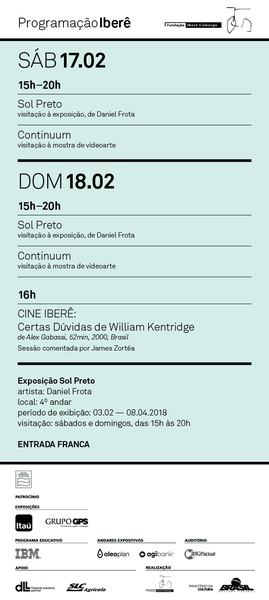 Programação Iberê | 17 e 18 de fevereiro