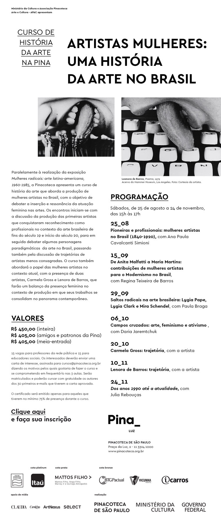 Curso: Artistas mulheres: uma história da arte no Brasil