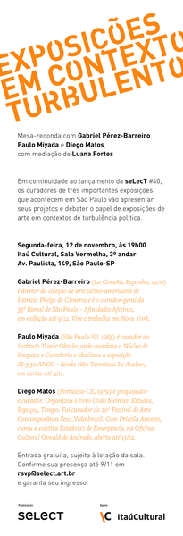 Convite mesa-redonda | Exposições em Contexto Turbulento