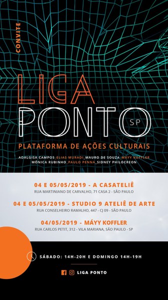 Circuito de ateliês da plataforma Liga Ponto SP! - 4 e 5 de Maio
