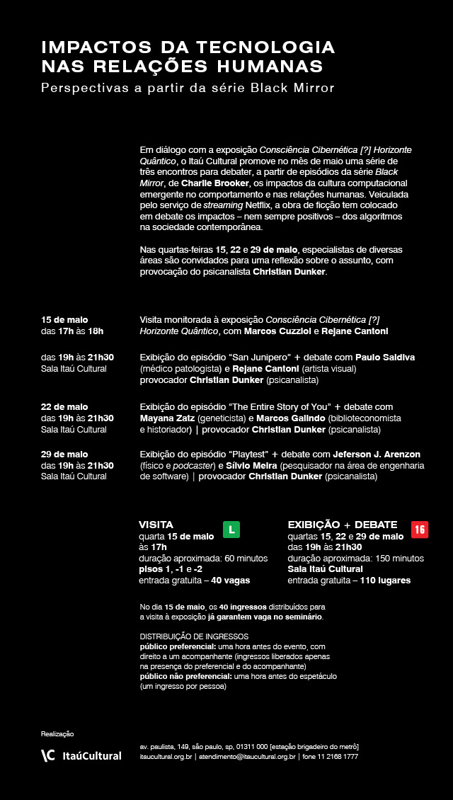 CONVITE | Impactos da tecnologia nas relações humanas: Perspectivas a partir da série Black Mirror