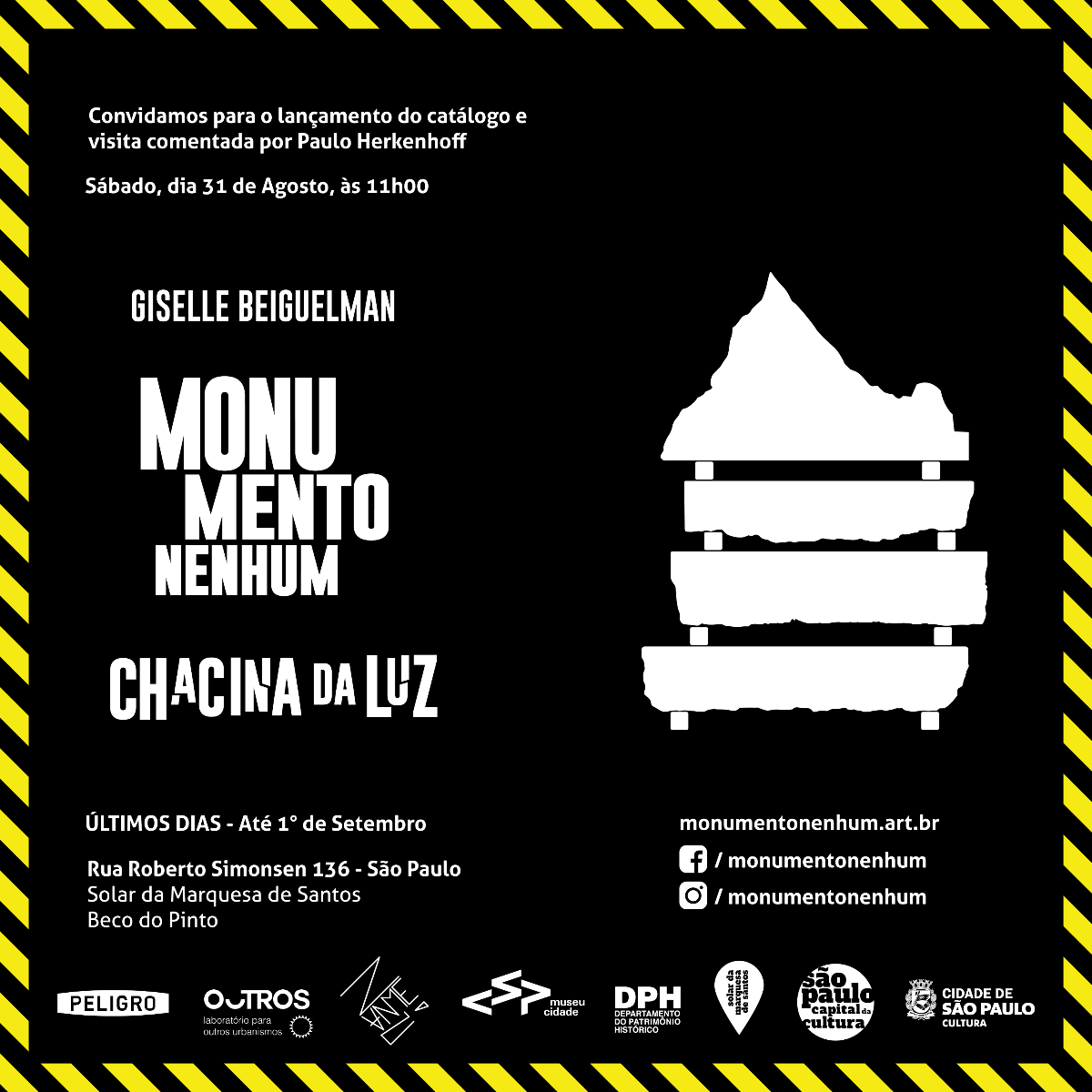 Lançamento do Catálogo | Monumento Nenhum e Chacina da Luz + Visita comentada c/ Paulo Herkenhoff - ÚLTIMOS DIAS!