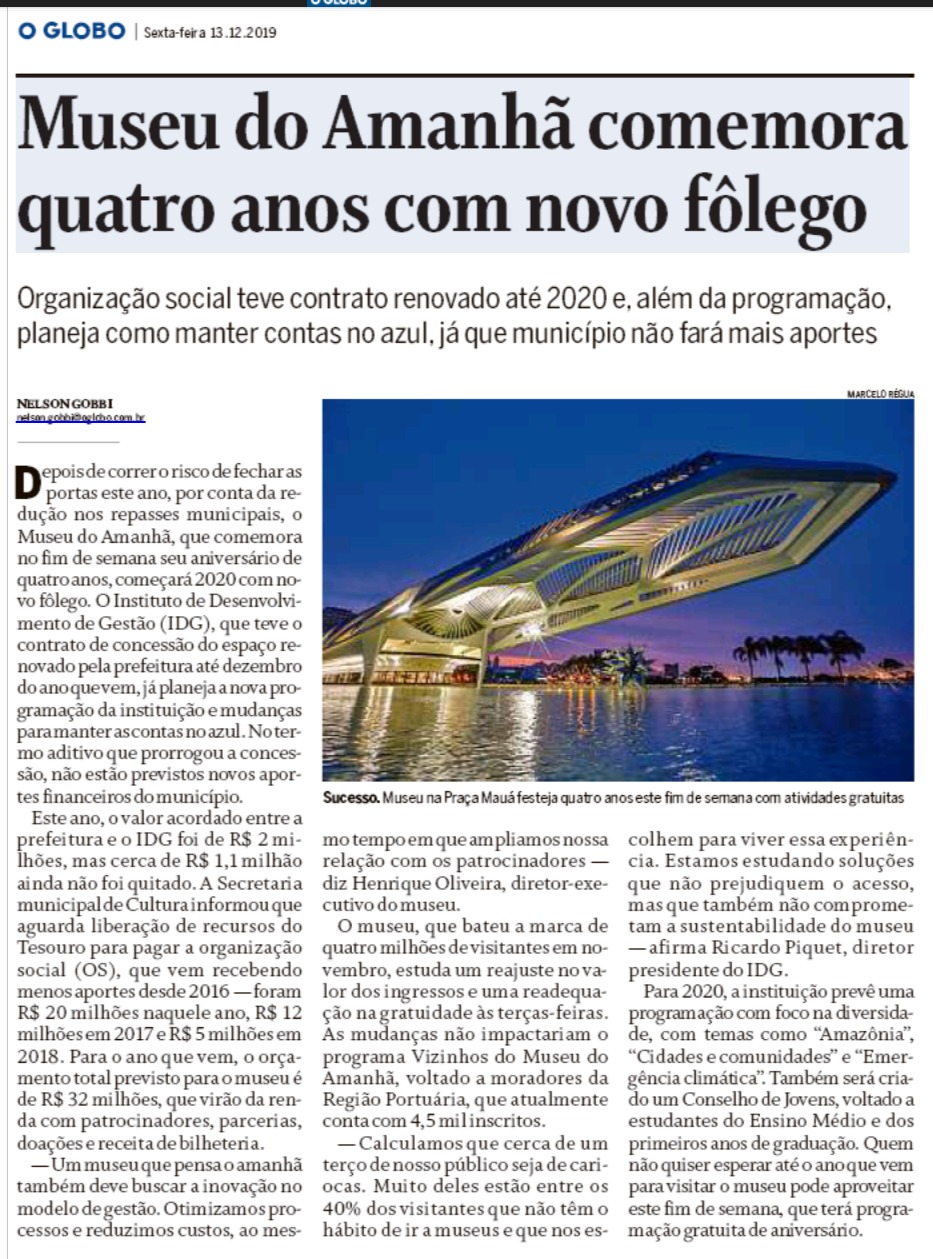 Museu do Amanhã comemora quatro anos com novo fôlego