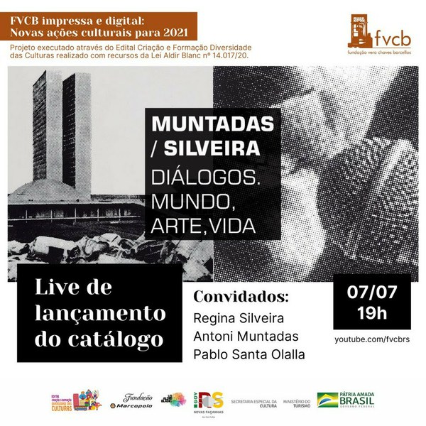 Lançamento de catálogo com Antoni Muntadas, Regina Silveira e Pablo Olalla