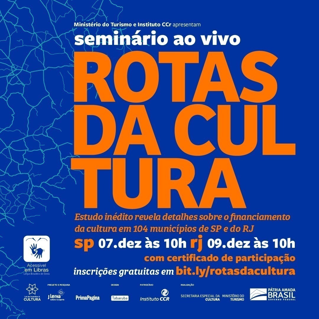 Webinários Rotas da Cultura