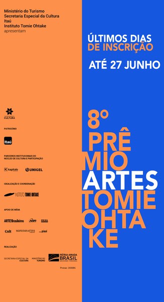 8º PRÊMIO ARTES TOMIE OHTAKE - INSCRIÇÕES PRORROGADAS