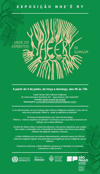 Nova exposição: "Nhe'ẽ ry - onde os espíritos se banham" - Museu das Culturas Indígenas