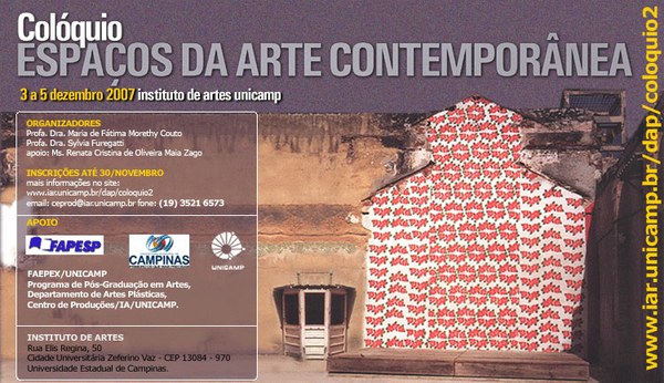 COLÓQUIO ESPAÇOS DA ARTE CONTEMPORANEA