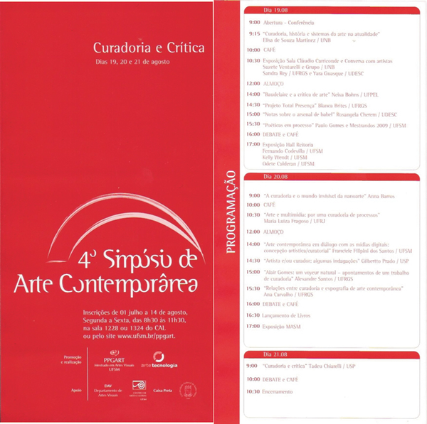 4º Simpósio de Arte Contemporânea: curadoria e crítica 
