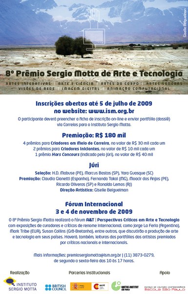 8º Prêmio Sergio Motta de Arte e Tecnologia - Inscrições abertas até 5 de julho