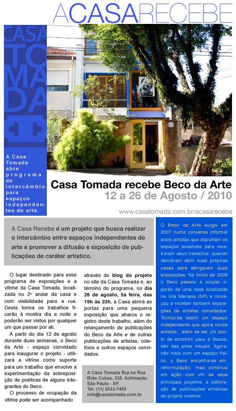 A Casa Tomada abre programa de intercâmbio para espaços independentes de arte