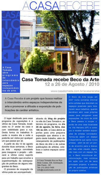 A Casa Tomada abre programa de intercâmbio para espaços independentes de arte