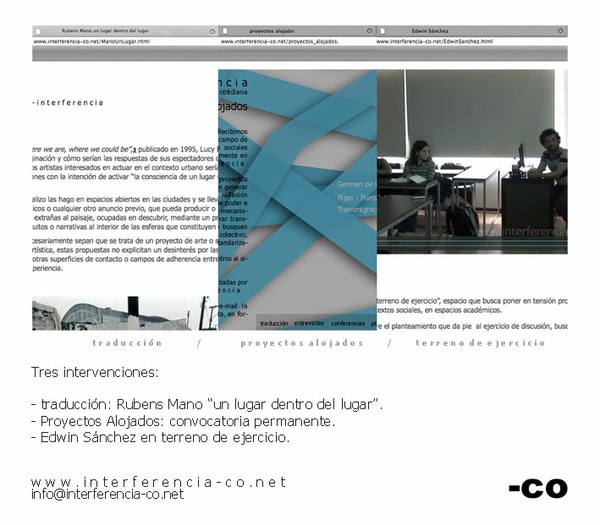 Tres intervenciones
