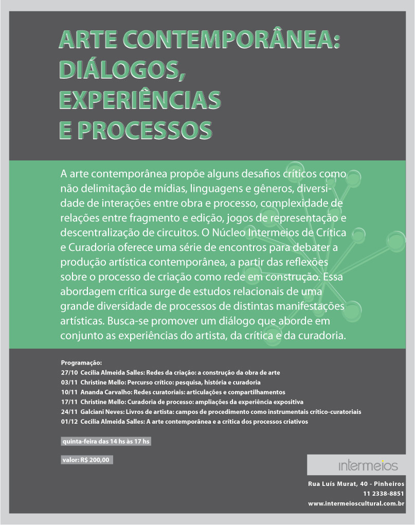 Arte Contemporânea: Diálogos, experiências e processos