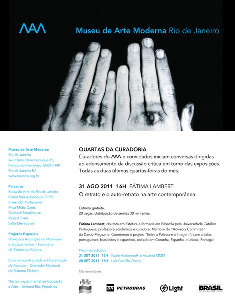 Quartas da Curadoria - Fátima Lambert - O retrato e o auto-retrato na arte contemporânea