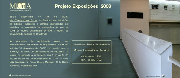 Projeto de Exposições 2008 - Museu Universitário de Arte