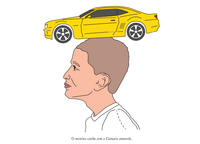 O menino sonha com o Camaro amarelo