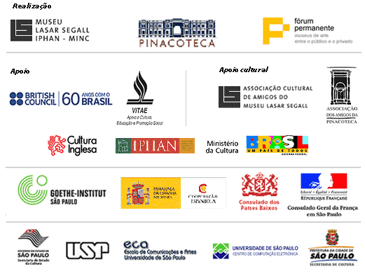 Logos dos apoios ao Seminário de Toby Jackson